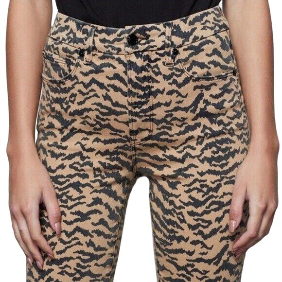 GOOD AMERICAN NEW $159 Good Waist Crop Skinny Jean in Zebra Size 2 - Picture 3 of 4
